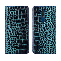 Handytasche Stand Schutzhülle Flip Leder Hülle L07 für Nokia C3 Blau