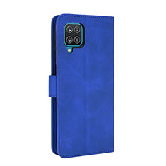 Handytasche Stand Schutzhülle Flip Leder Hülle L07Z für Samsung Galaxy F12 Blau
