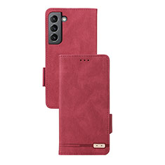 Handytasche Stand Schutzhülle Flip Leder Hülle L07Z für Samsung Galaxy S24 5G Rot