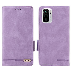 Handytasche Stand Schutzhülle Flip Leder Hülle L07Z für Xiaomi Redmi Note 10 4G Violett