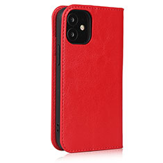 Handytasche Stand Schutzhülle Flip Leder Hülle L08 für Apple iPhone 12 Rot