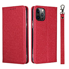 Handytasche Stand Schutzhülle Flip Leder Hülle L09 für Apple iPhone 12 Pro Rot