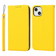 Handytasche Stand Schutzhülle Flip Leder Hülle L10 für Apple iPhone 13 Mini Gelb