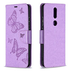 Handytasche Stand Schutzhülle Flip Leder Hülle L10 für Nokia 2.4 Violett