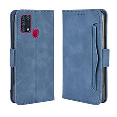 Handytasche Stand Schutzhülle Flip Leder Hülle L10 für Samsung Galaxy M21s Blau