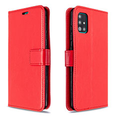Handytasche Stand Schutzhülle Flip Leder Hülle L11 für Samsung Galaxy A51 5G Rot