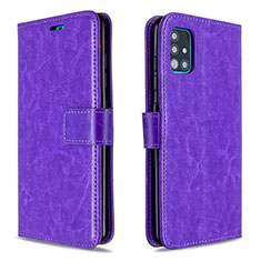 Handytasche Stand Schutzhülle Flip Leder Hülle L11 für Samsung Galaxy A51 5G Violett