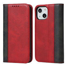 Handytasche Stand Schutzhülle Flip Leder Hülle L12 für Apple iPhone 14 Rot