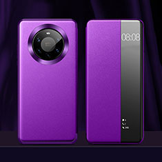 Handytasche Stand Schutzhülle Flip Leder Hülle L12 für Huawei Mate 40 Pro+ Plus Violett