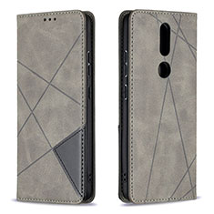 Handytasche Stand Schutzhülle Flip Leder Hülle L12 für Nokia 2.4 Grau