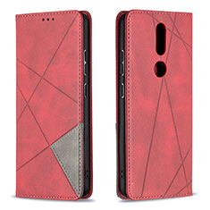 Handytasche Stand Schutzhülle Flip Leder Hülle L12 für Nokia 2.4 Rot
