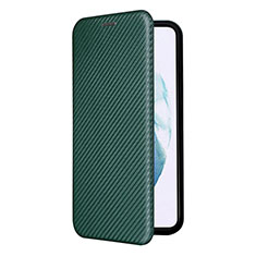 Handytasche Stand Schutzhülle Flip Leder Hülle L12Z für Samsung Galaxy S21 5G Grün