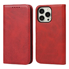 Handytasche Stand Schutzhülle Flip Leder Hülle L14 für Apple iPhone 14 Pro Rot