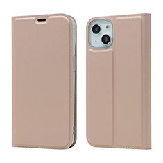 Handytasche Stand Schutzhülle Flip Leder Hülle L18 für Apple iPhone 14 Rosegold