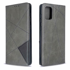 Handytasche Stand Schutzhülle Flip Leder Hülle L18 für Samsung Galaxy A71 5G Grau