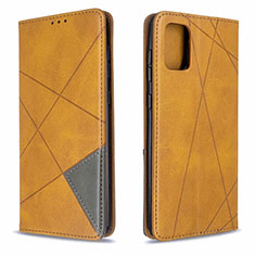Handytasche Stand Schutzhülle Flip Leder Hülle L18 für Samsung Galaxy A71 5G Orange