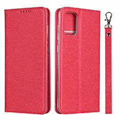 Handytasche Stand Schutzhülle Flip Leder Hülle L27 für Samsung Galaxy A71 5G Rot