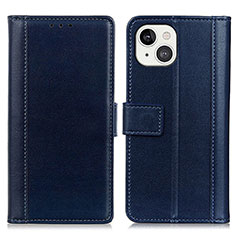 Handytasche Stand Schutzhülle Flip Leder Hülle L28 für Apple iPhone 14 Blau