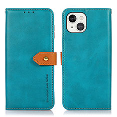 Handytasche Stand Schutzhülle Flip Leder Hülle L29 für Apple iPhone 14 Blau