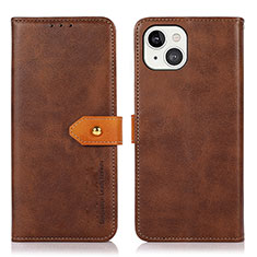 Handytasche Stand Schutzhülle Flip Leder Hülle L29 für Apple iPhone 14 Braun