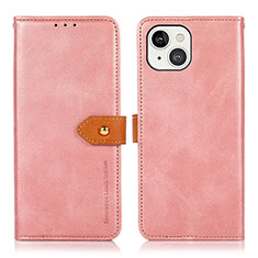 Handytasche Stand Schutzhülle Flip Leder Hülle L29 für Apple iPhone 14 Rosegold