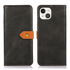 Handytasche Stand Schutzhülle Flip Leder Hülle L29 für Apple iPhone 14 Schwarz