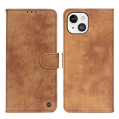 Handytasche Stand Schutzhülle Flip Leder Hülle L30 für Apple iPhone 14 Braun