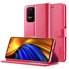 Handytasche Stand Schutzhülle Flip Leder Hülle LC2 für Xiaomi Poco F4 5G Pink
