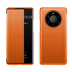 Handytasche Stand Schutzhülle Flip Leder Hülle LF1 für Huawei Mate 40 Pro+ Plus Orange