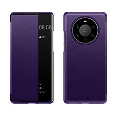Handytasche Stand Schutzhülle Flip Leder Hülle LF1 für Huawei Mate 40 Pro+ Plus Violett