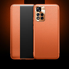 Handytasche Stand Schutzhülle Flip Leder Hülle LF1 für Xiaomi Poco X4 NFC Orange