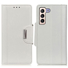 Handytasche Stand Schutzhülle Flip Leder Hülle M01L für Samsung Galaxy S21 5G Weiß