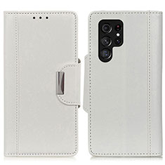 Handytasche Stand Schutzhülle Flip Leder Hülle M01L für Samsung Galaxy S21 Ultra 5G Weiß
