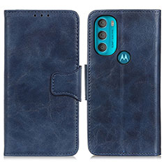 Handytasche Stand Schutzhülle Flip Leder Hülle M02L für Motorola Moto G71 5G Blau