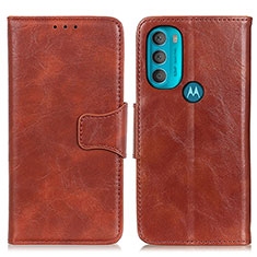 Handytasche Stand Schutzhülle Flip Leder Hülle M02L für Motorola Moto G71 5G Braun