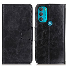 Handytasche Stand Schutzhülle Flip Leder Hülle M02L für Motorola Moto G71 5G Schwarz