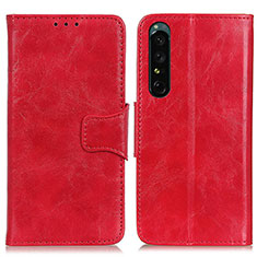 Handytasche Stand Schutzhülle Flip Leder Hülle M02L für Sony Xperia 1 IV Rot