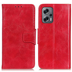 Handytasche Stand Schutzhülle Flip Leder Hülle M02L für Xiaomi Redmi Note 11T Pro+ Plus 5G Rot