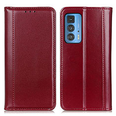 Handytasche Stand Schutzhülle Flip Leder Hülle M05L für Motorola Moto Edge 20 Pro 5G Rot