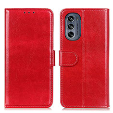 Handytasche Stand Schutzhülle Flip Leder Hülle M05L für Motorola Moto G62 5G Rot