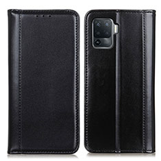 Handytasche Stand Schutzhülle Flip Leder Hülle M05L für Oppo A94 4G Schwarz