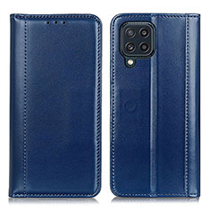 Handytasche Stand Schutzhülle Flip Leder Hülle M05L für Samsung Galaxy M32 4G Blau