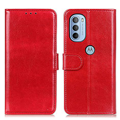 Handytasche Stand Schutzhülle Flip Leder Hülle M07L für Motorola Moto G31 Rot