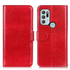 Handytasche Stand Schutzhülle Flip Leder Hülle M07L für Motorola Moto G60s Rot