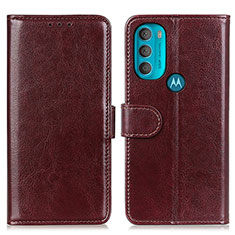 Handytasche Stand Schutzhülle Flip Leder Hülle M07L für Motorola Moto G71 5G Braun