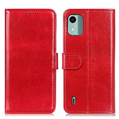 Handytasche Stand Schutzhülle Flip Leder Hülle M07L für Nokia C12 Rot