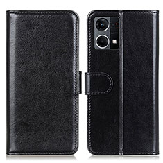 Handytasche Stand Schutzhülle Flip Leder Hülle M07L für Oppo Reno7 4G Schwarz