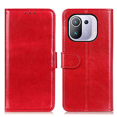 Handytasche Stand Schutzhülle Flip Leder Hülle M07L für Xiaomi Mi 11 Pro 5G Rot