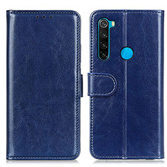 Handytasche Stand Schutzhülle Flip Leder Hülle M07L für Xiaomi Redmi Note 8 (2021) Blau