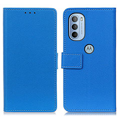 Handytasche Stand Schutzhülle Flip Leder Hülle M08L für Motorola Moto G41 Blau